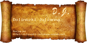 Dolinszki Julianna névjegykártya