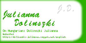 julianna dolinszki business card